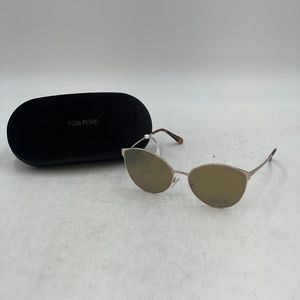 TOM FORD Zeila Brown Mirrored Cat Eye Sunglasses